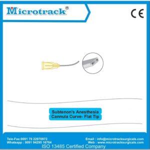 Subtenon’s Anesthesia Cannula Curve- Flat Tip