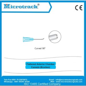 Flattened Anterior Chamber Cannula (Bracken)