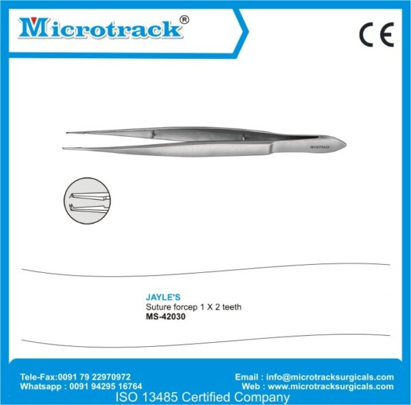 Jayle's Suture Forcep 1 X 2 Teeth