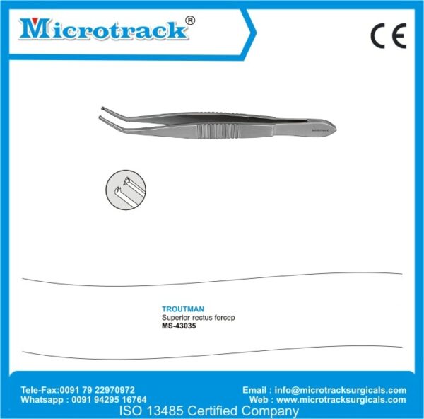 Troutman Superior-Rectus Forcep