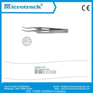 Pierse Type Micro Forcep Curved