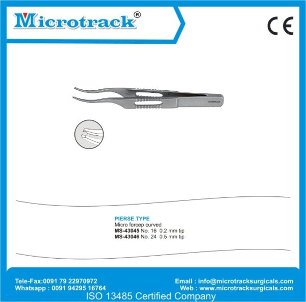 Pierse Type Micro Forcep Curved