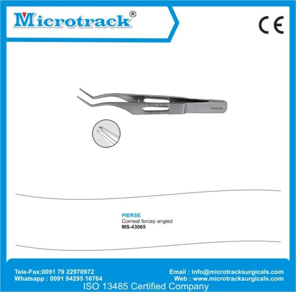 pierse Corneal Forcep angled