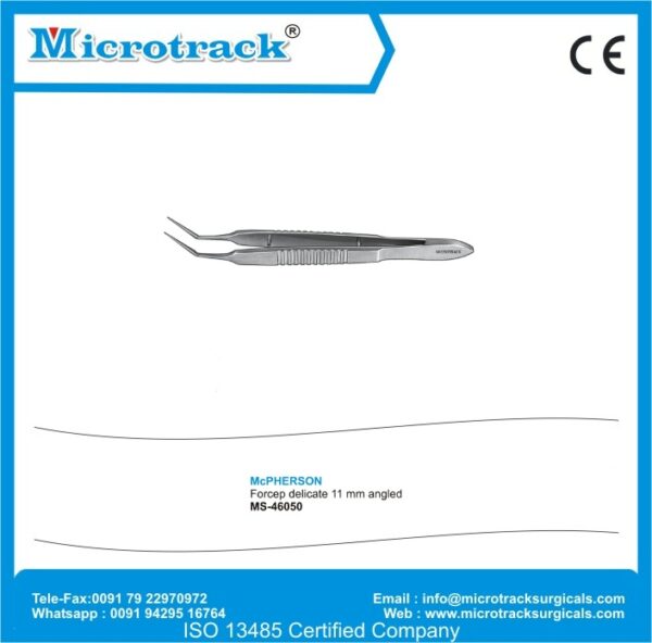 McPherson Forcep Delicate 11m Angled