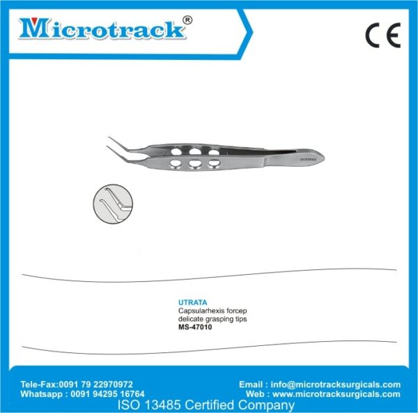 Utrata Capsularhexis Forcep Delicate Grasping Tips