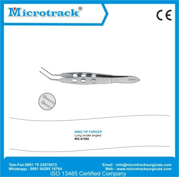 Ring Tip Forcep Long Model Angled