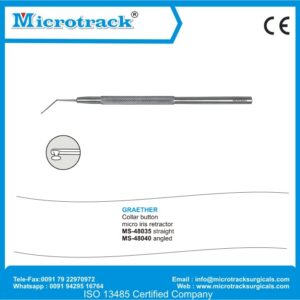 Graether Collar Button Micro Iris Retractor