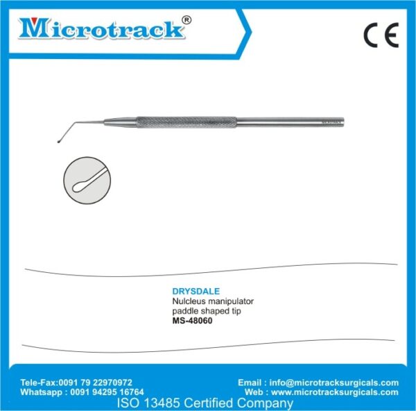 Drysdle Nucleus Manipulator Paddle Shaped Tip