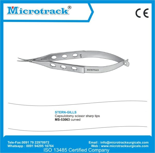 Stern-Gills Capsulotomy Scissor Sharp Tips